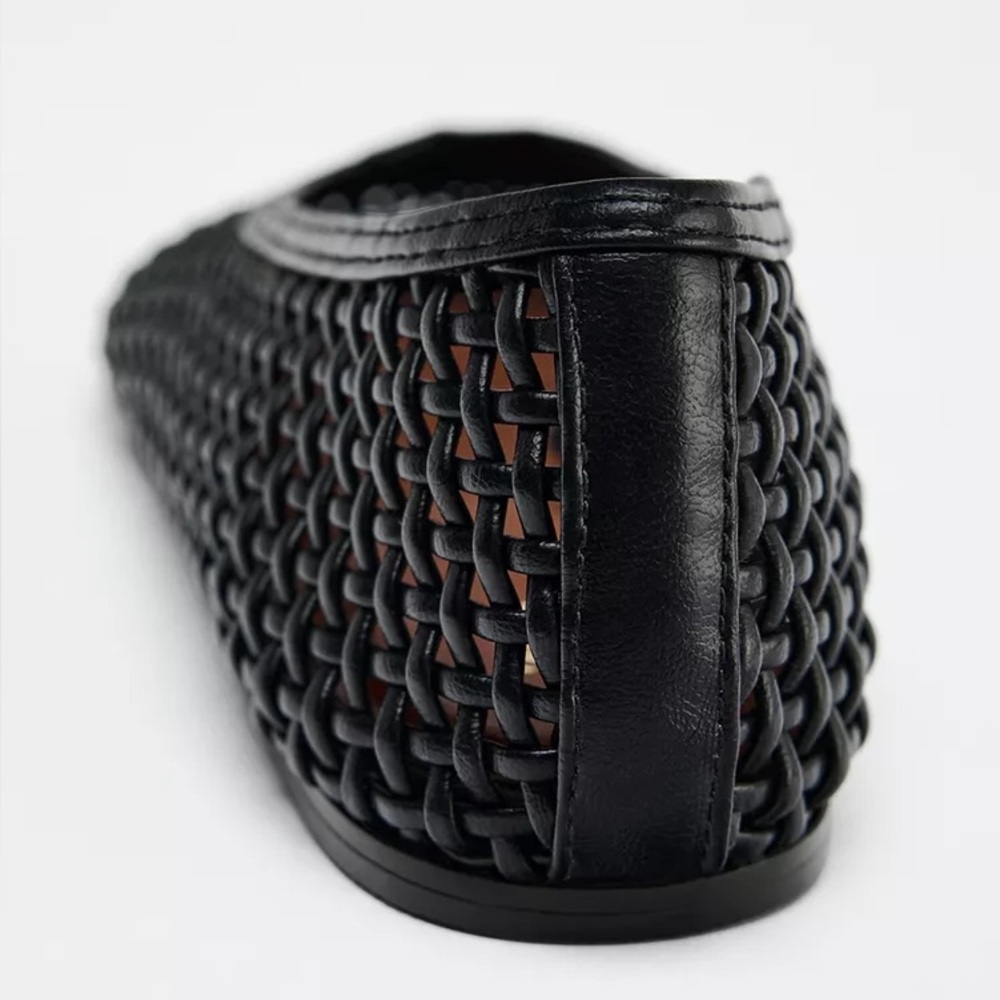 Zara Black Woven Women's Shoes - Picture 4 of 11